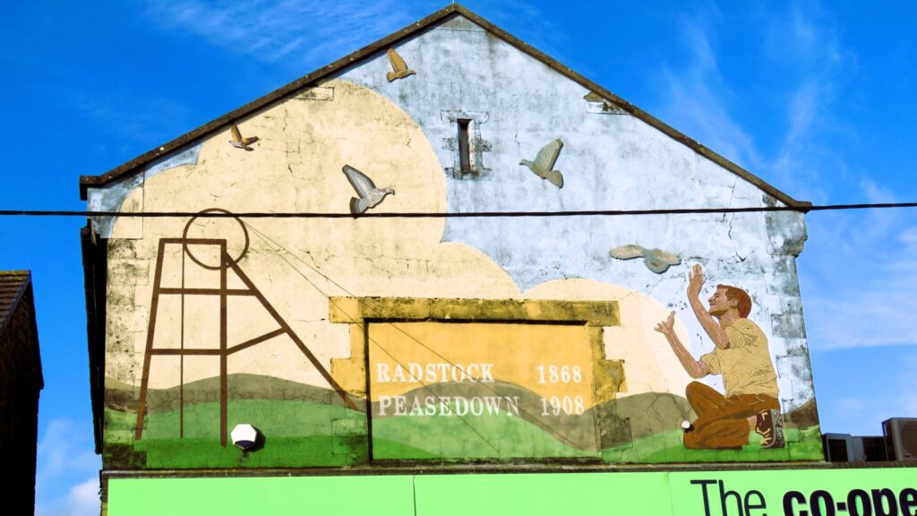 Peasedown St John mural (side of Co-op)