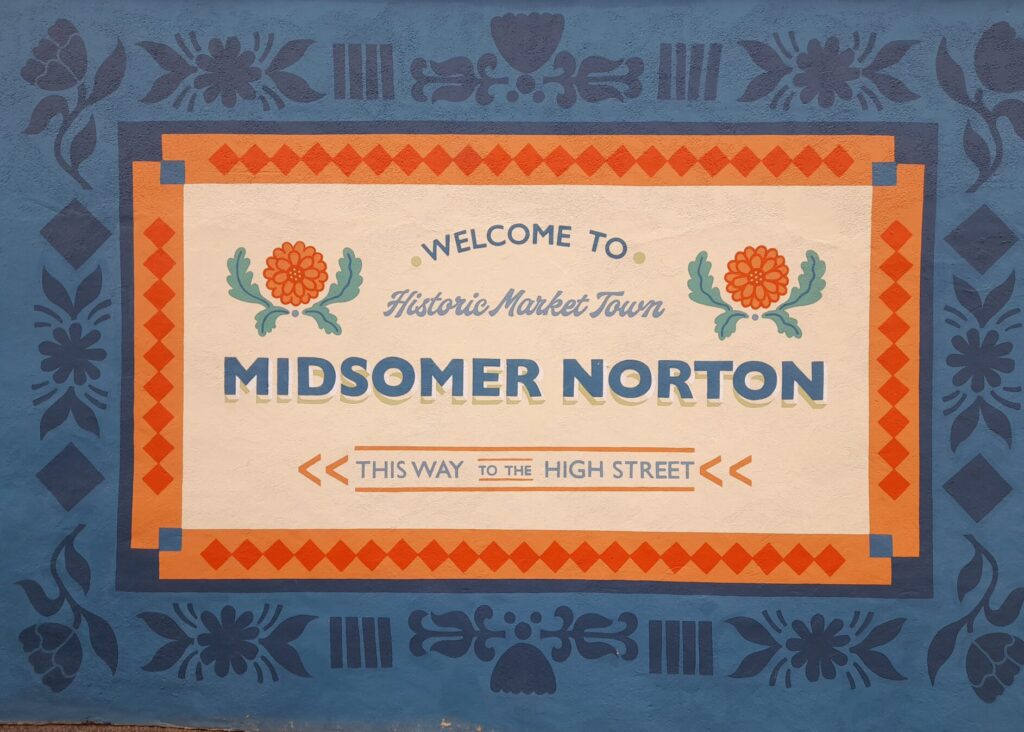 Welcome to Midsomer Norton sign